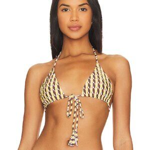 NWT LOVERS & FRIENDS MULTI TRIGON BIKINI TOP BEACH RESORT SURF SWIMWEAR GLAM SML